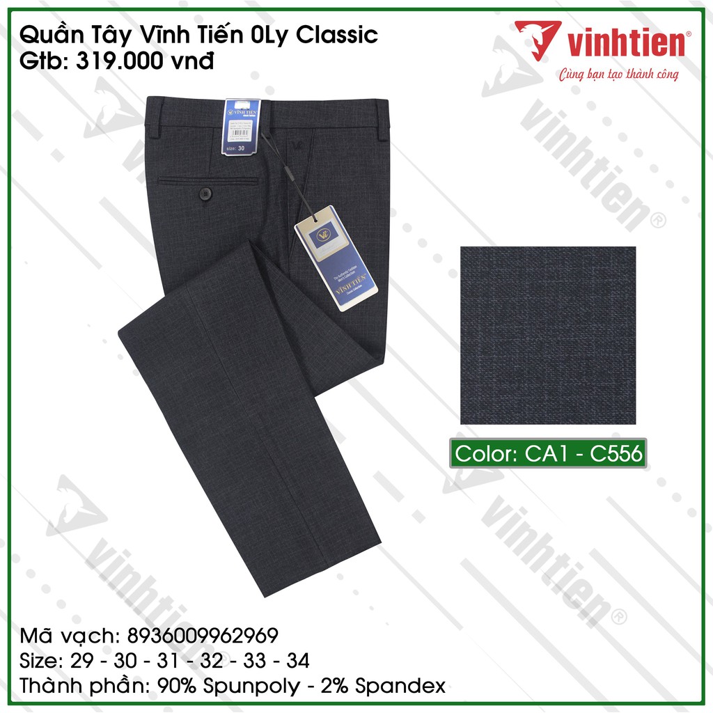 Quần Tây Công Sở Nam 0ly Classic Vĩnh Tiến 369 - Nhiều Màu