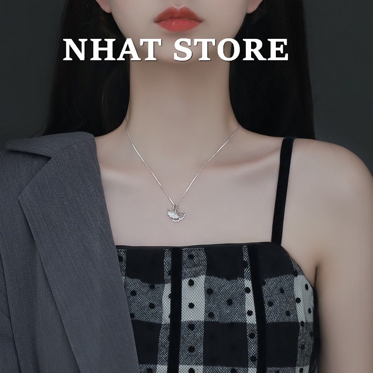 {KHÔNG ĐEN GỈ}Vòng cổ hình lá bạch quả Nhatstore158