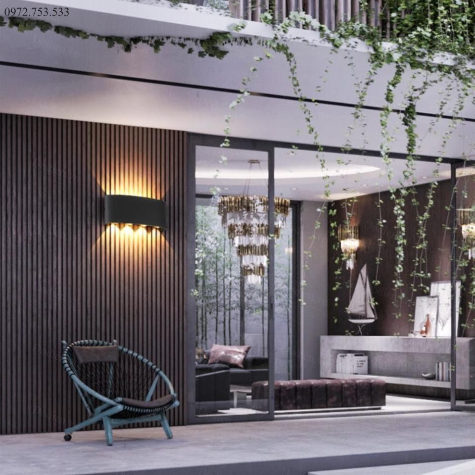 Đèn trang trí hắt tường 2 đầu - 8w chống nước TN189 (Đen/Trắng) - Bảo hành 18 tháng - Energy Green Lighting
