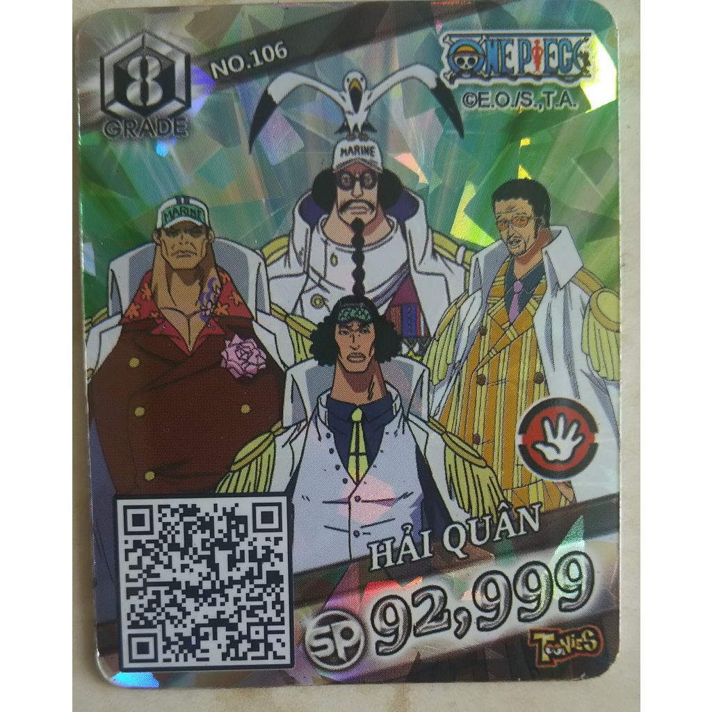 Thẻ Toonies Truy nã One Piece
