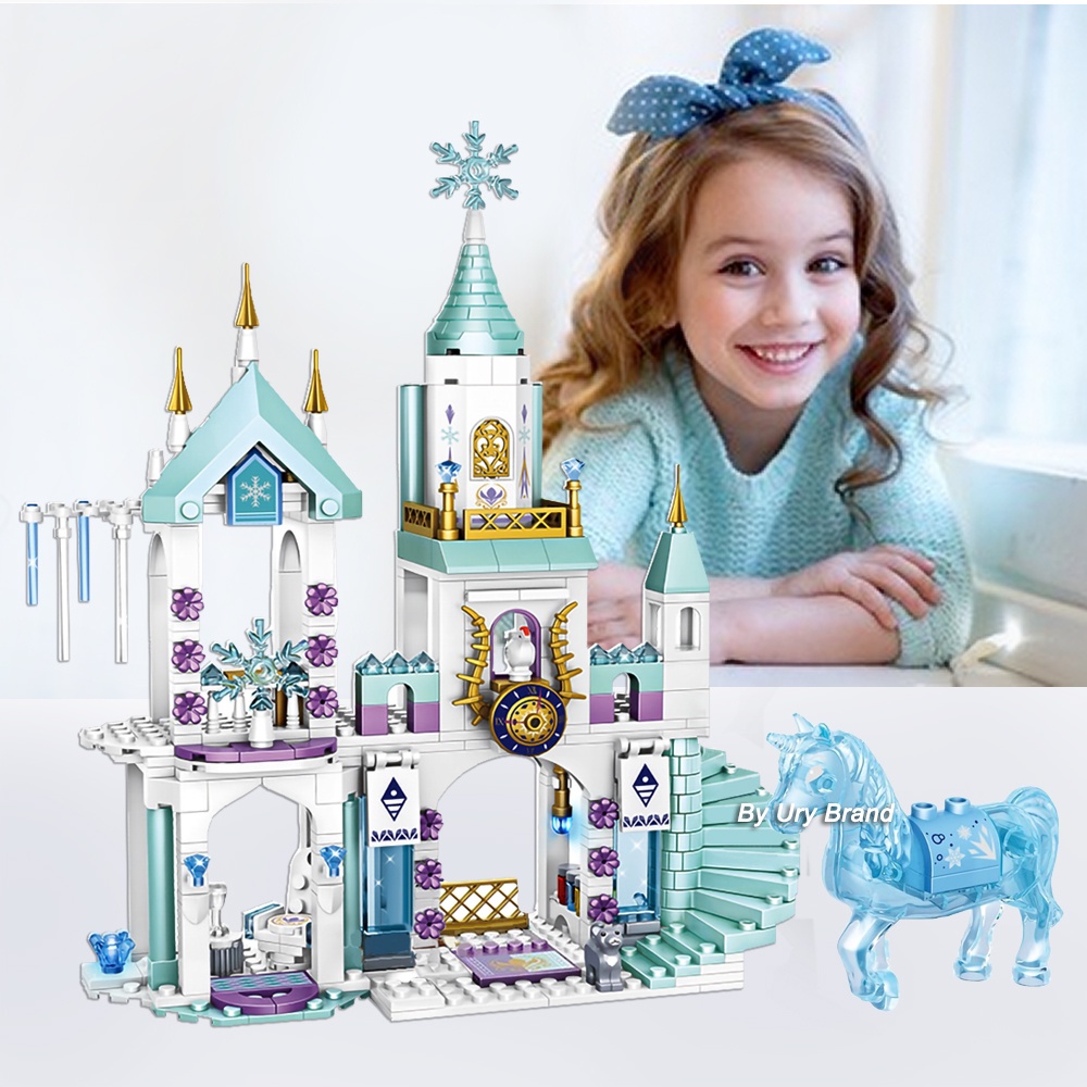 Bộ Đồ Chơi Xếp Hình Lâu Đài Disney Frozen Anna Elsa Dành Cho Bé Gái