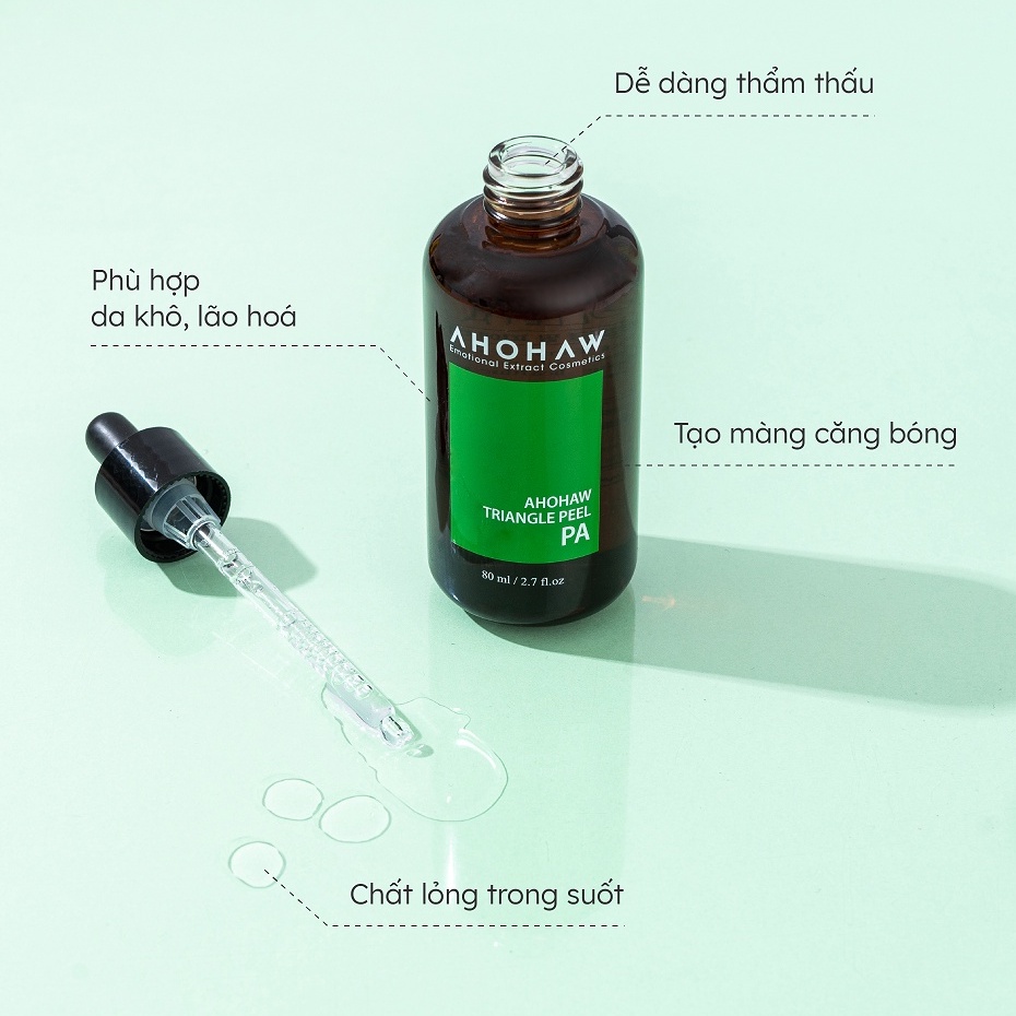 Ahohaw Peel Xanh Triangle Peel PA Dưỡng Ẩm Từ Sâu Bên Trong - Dành Cho Làn Da Khô, Lão Hoá