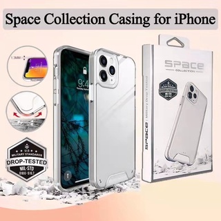Ốp lưng trong suốt iphone 14 pro max 13 Pro max 12 Pro max 11 Pro max SPACE cao cấp hạn chế ố vàng tối đa, viền cứng