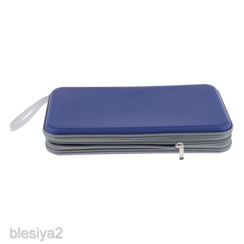 80 Capacity CD Disc Carry Case Holder DVD Protector Storage Bag Wallet Blue