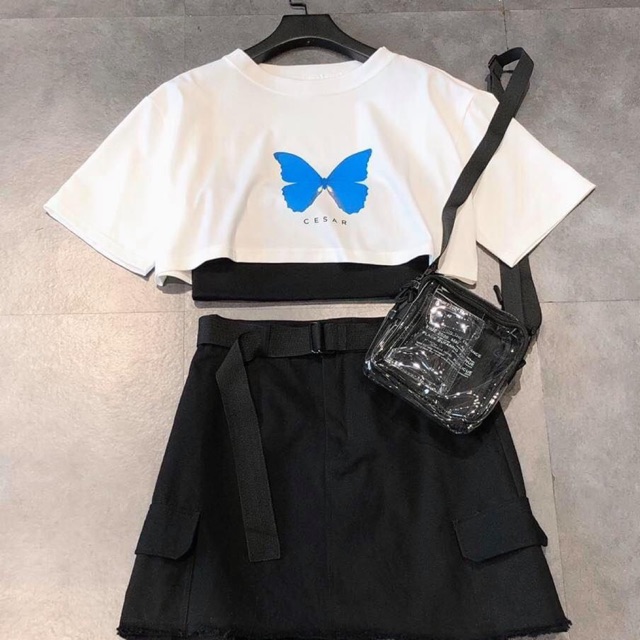 Set áo croptop kèm bra
