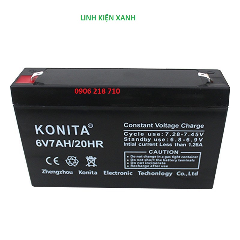 Acquy xe điện trẻ em 6v 7ah, acquy xe ô tô điện trẻ em 6v4,5ah
