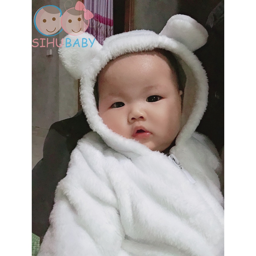 BODY GẤU Ủ NHUNG BÔNG 2 LỚP SIÊU ẤM MÙA ĐÔNG SIZE 4 - 10 KÝ[SIHU BABY SHOP]