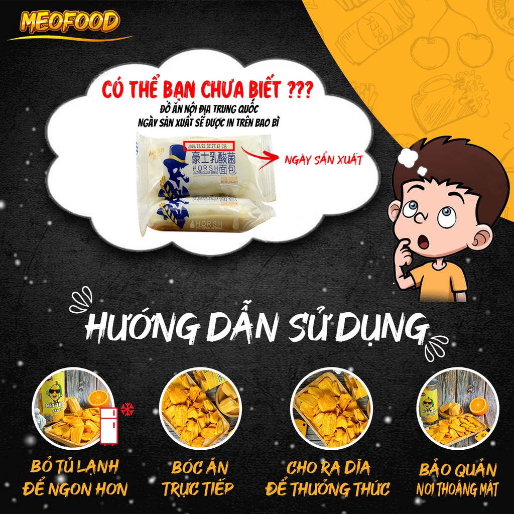 Mít thái sấy giòn 200g MeoMeo Đồ ăn vặt Hà Nội vừa ngon,vừa rẻ, Hàng loại 1 MeoFood