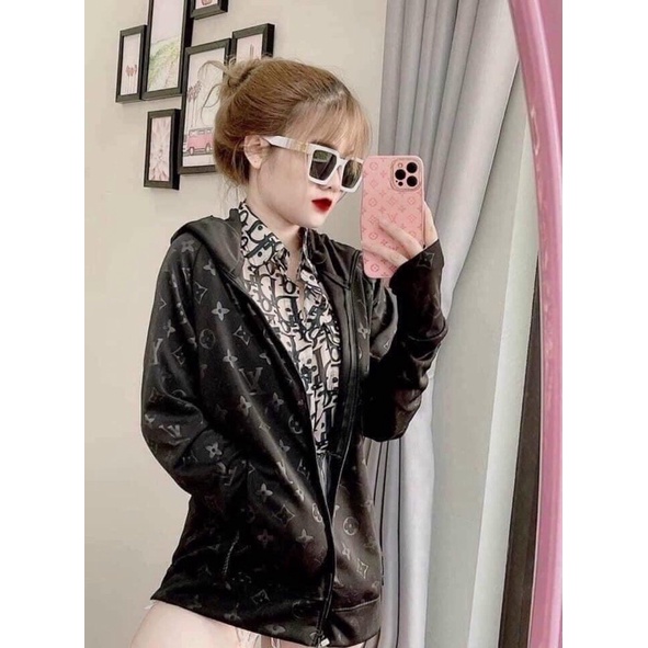 Áo Chống Nắng Nam,Nữ Dập Vân LV Chất Thông Hơi Có Giãn Thoáng Mát ,Chống Nắng Chống Tia UV