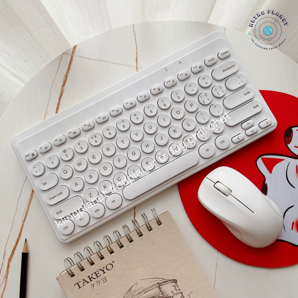Bộ bàn phím + chuột KHÔNG DÂY B.O.W 31x15x2,1cm 4 màu siêu hot