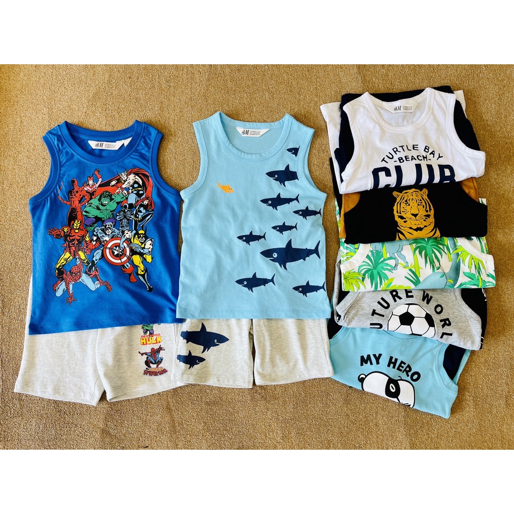 Bộ cotton ba lỗ HM bảng màu 2