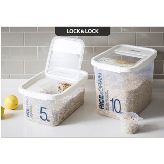 Thùng gạo 5kg - 10kg lock mẫu góc cạnh