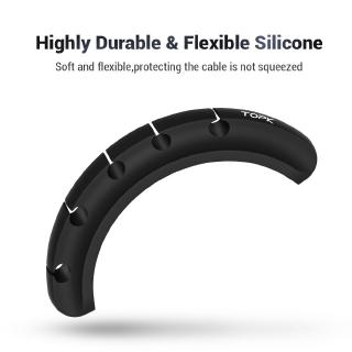 Silicone Cable Organizer, USB Cable Winder, Desktop  Clips Holder for Mouse