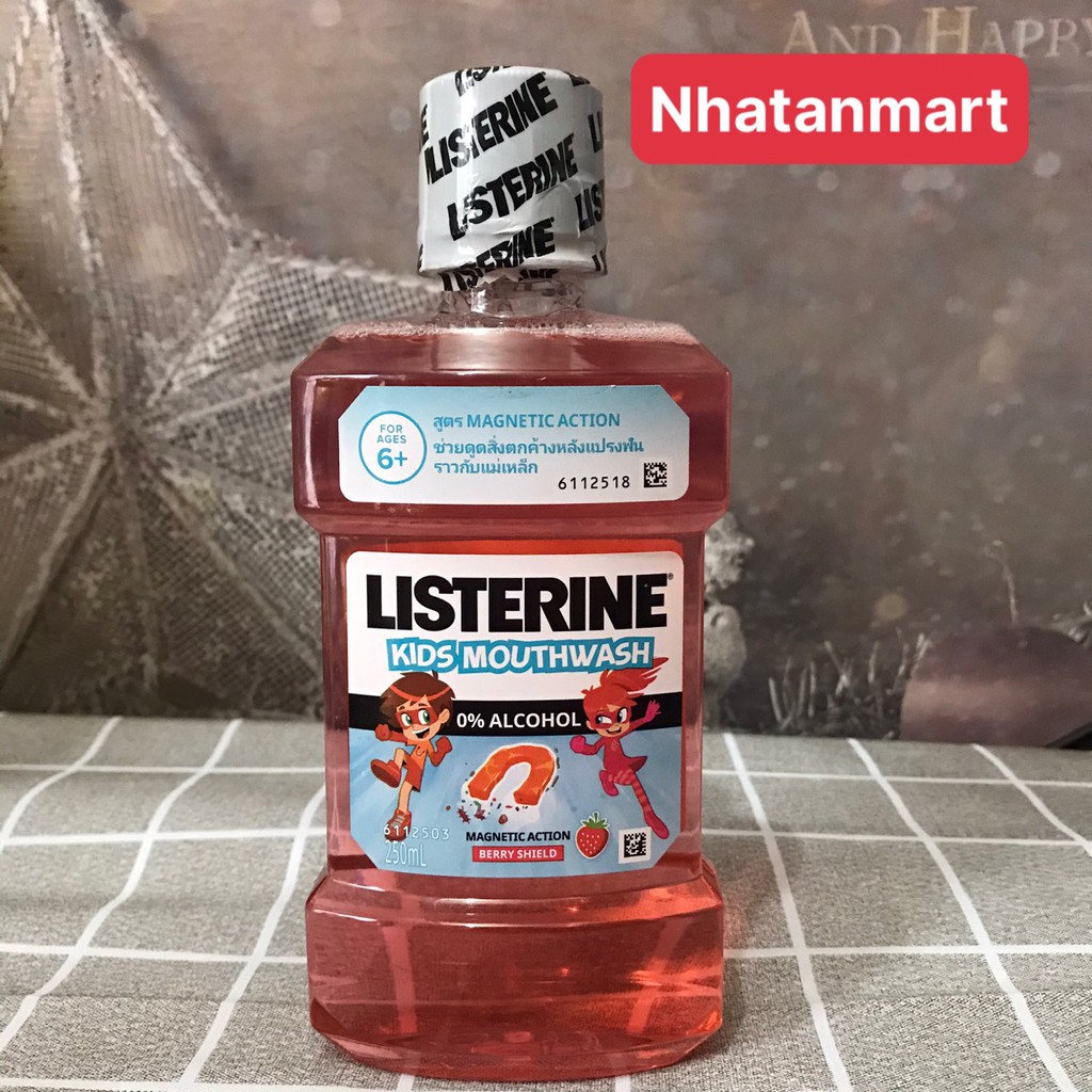 Nước súc miệng Listerine Kids dành riêng cho trẻ trên 6 tuổi 250ml