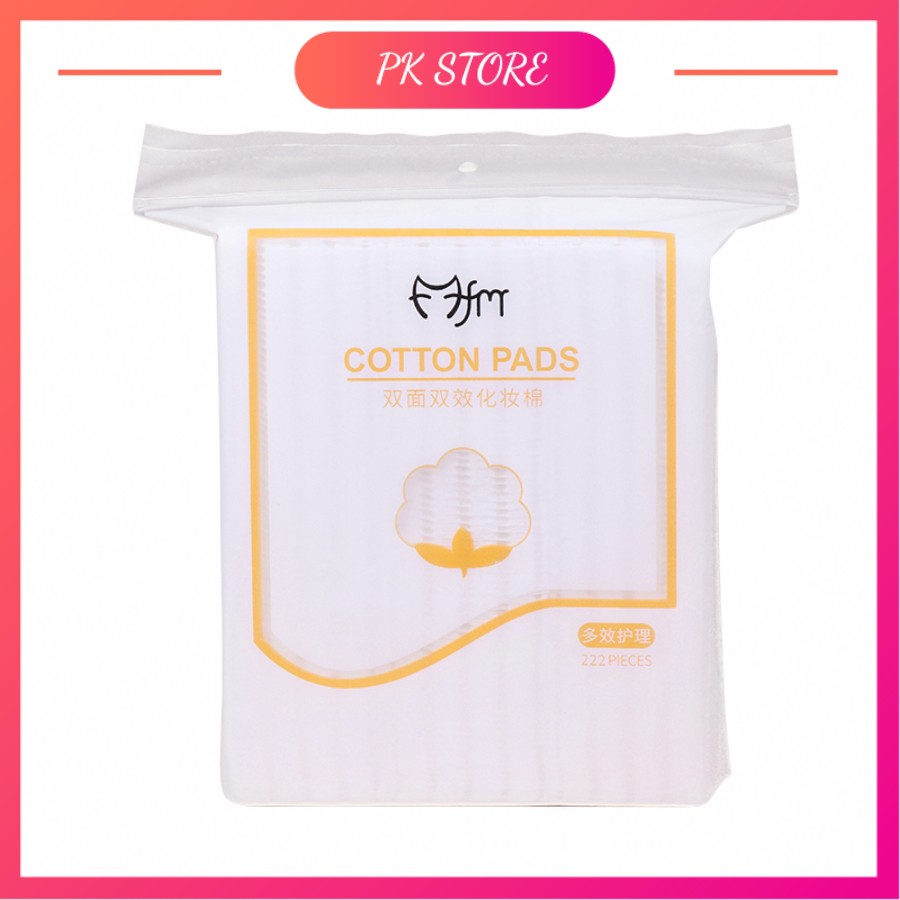 Bông Tẩy Trang 3 Lớp Cotton Pads 222 Miếng Tẩy Trang Da Mặt