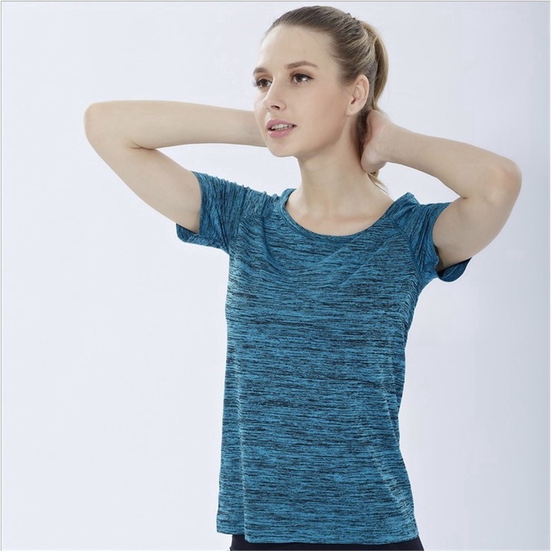 Áo thun thể thao tay ngắn dáng suông size 45kg-80kg vải nhanh khô cho nữ