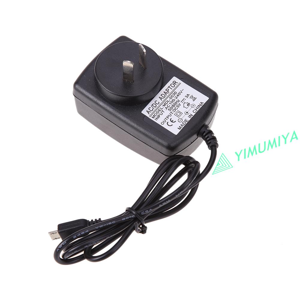 YI AU AC to DC 5V 3A Micro USB Power Supply Adapter for Windows Android Table