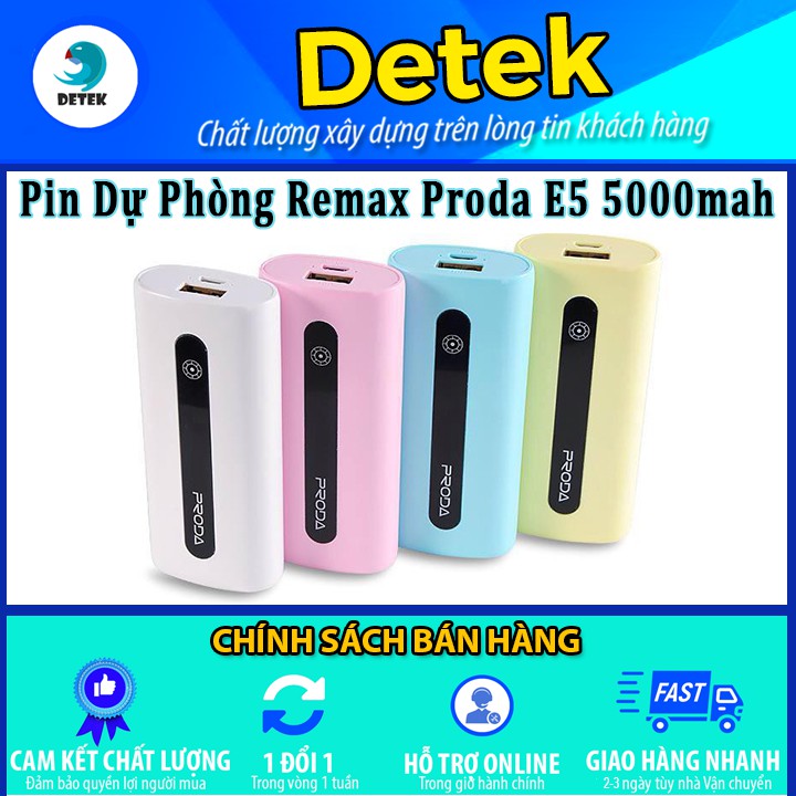 Pin Dự Phòng Remax Proda E5 5000mah