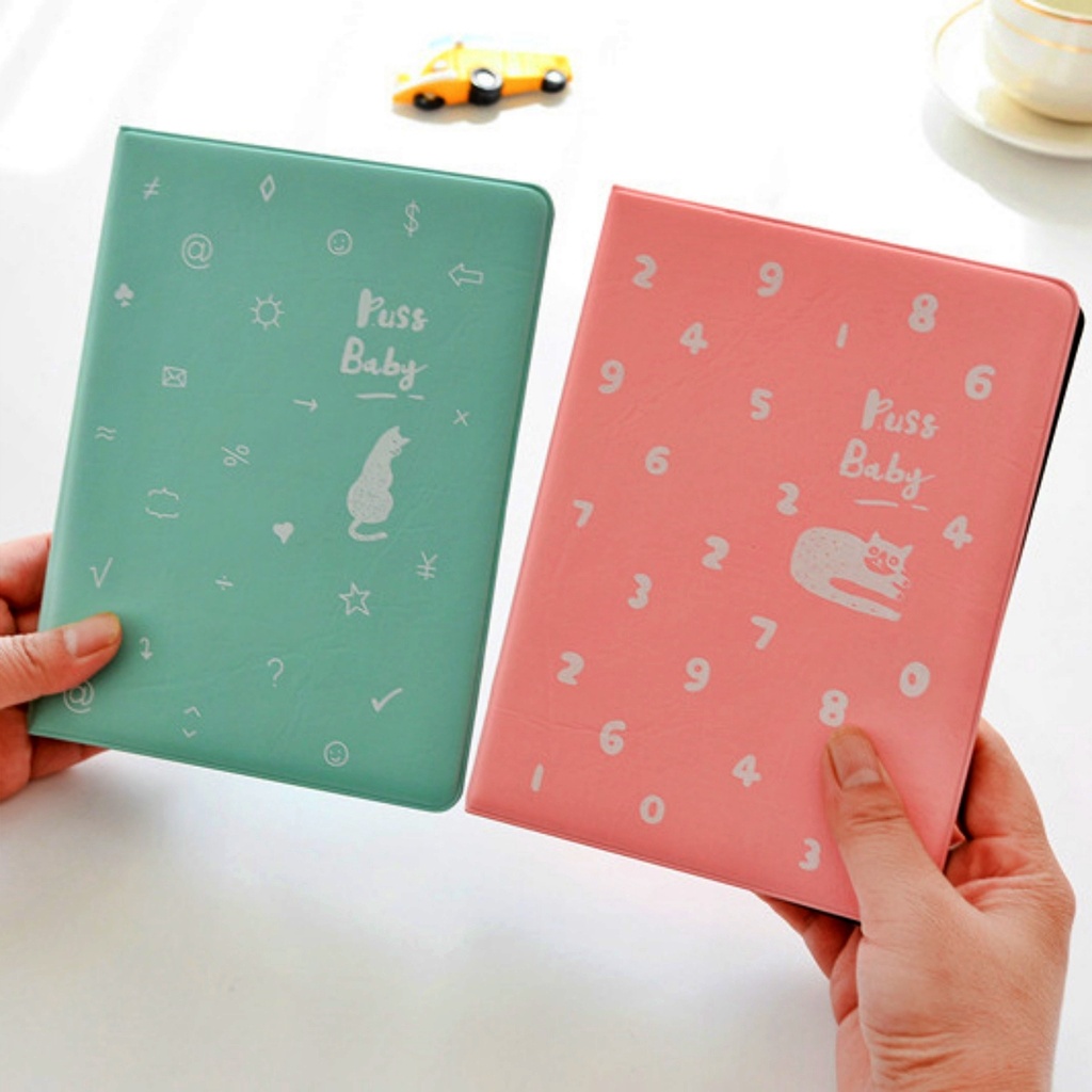 Album đựng ảnh 8x10 để 72 ảnh bìa da Puss baby hình mèo siêu cute để được ảnh 6x9 ép plastic Kho album ảnh Anvy