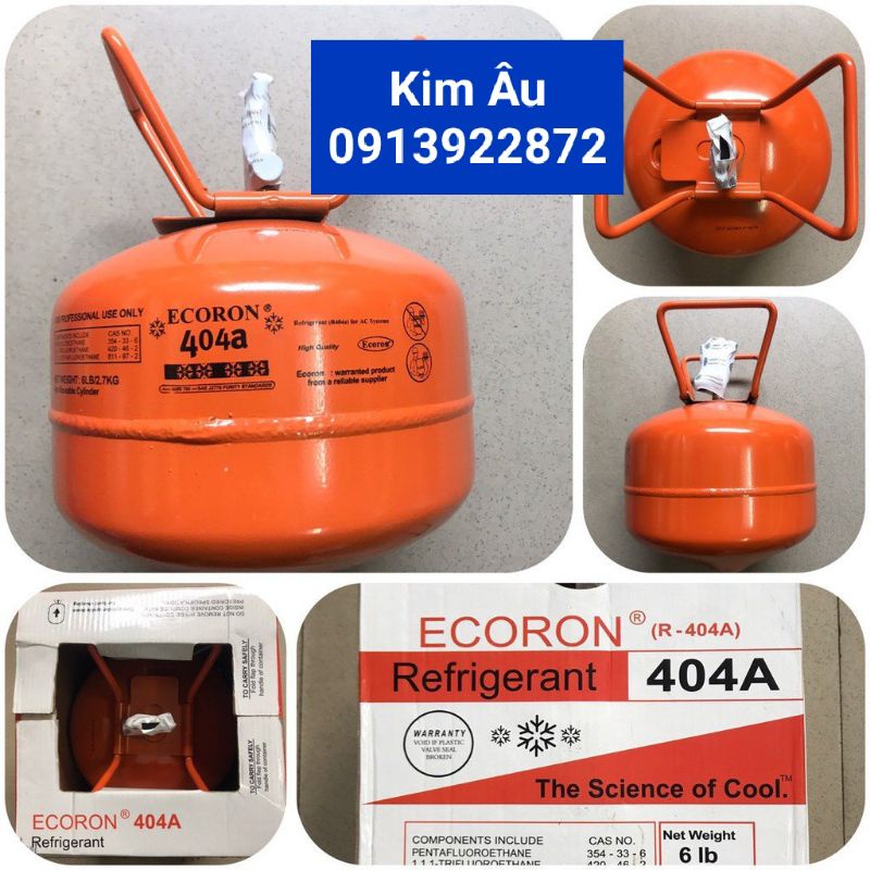 Gas Lạnh điều hòa 404A Ecoron⚡Sẵn Hàng⚡Môi chất lạnh 404A Ecoron-Bình 2.7kg dùng cho ngành nhiệt lạnh