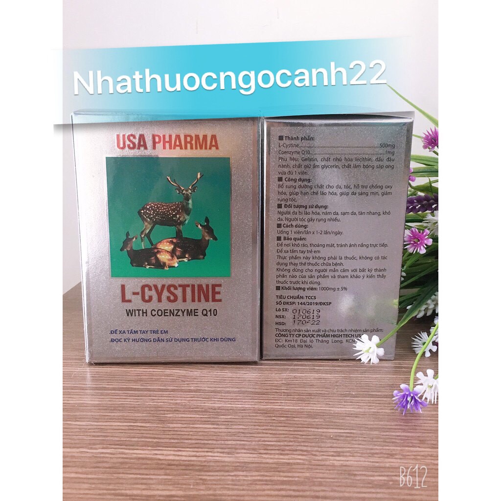Viên uống L-CYSTINE with coenzyme Q10 giúp đẹp da,hết mụn,nám