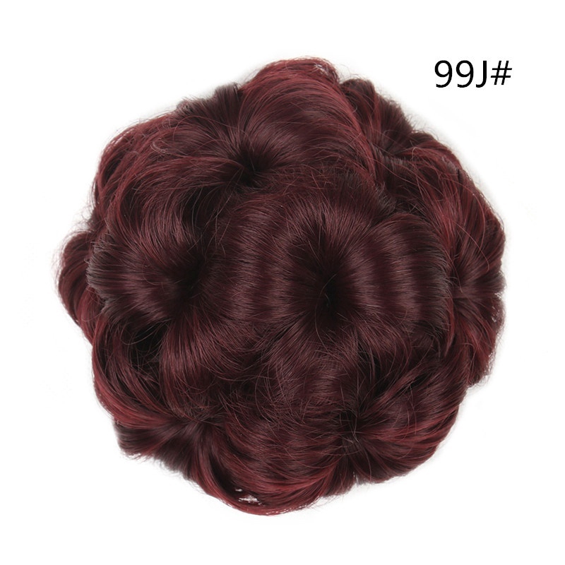 ❤️ ❤️ ❤️ Curly Hair Bride Makeup Hair Bun Flowers Chignon Claw In Ponytail Hair Extension