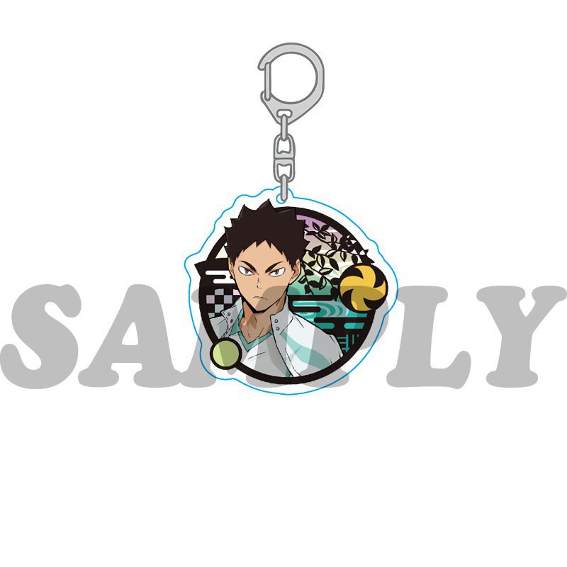 ( Mica trong acrylic ) Móc khóa in hình HAIKYUU!! VUA BÓNG CHUYỀN ver HÌNH TRÒN anime chibi xinh xắn độc đáo