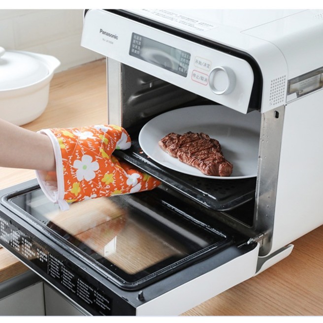 SG - Combo 2 bao tay làm bếp vải cách nhiệt cho lò vi sóng lò nướng bánh