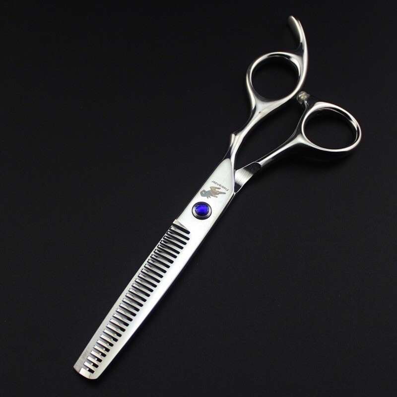 Bộ 2 kéo (cắt + tỉa )tóc FREELANDER -H02 hàng đẹp cắt sắc ngọt không cắn tóc dùng cắt tóc chuyên nghiệp(mắt xanh)