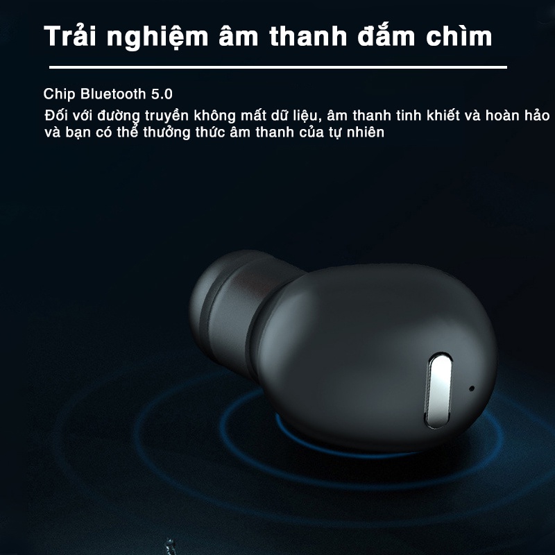 Tai nghe Bluetooth không dây MINI Wireless Earphones J55 thiết kế nhỏ gọn, thể thao, chống nước