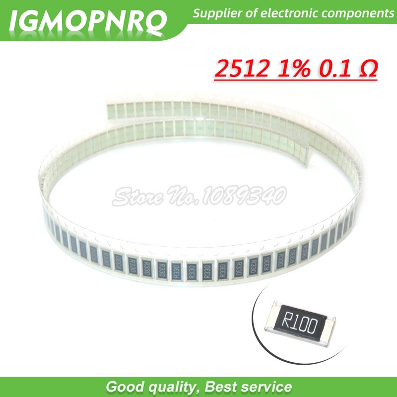 50PCS 2512 SMD Resistor 1W 1% 0.1R 0.1 ohm R100 IGMOPNRQ