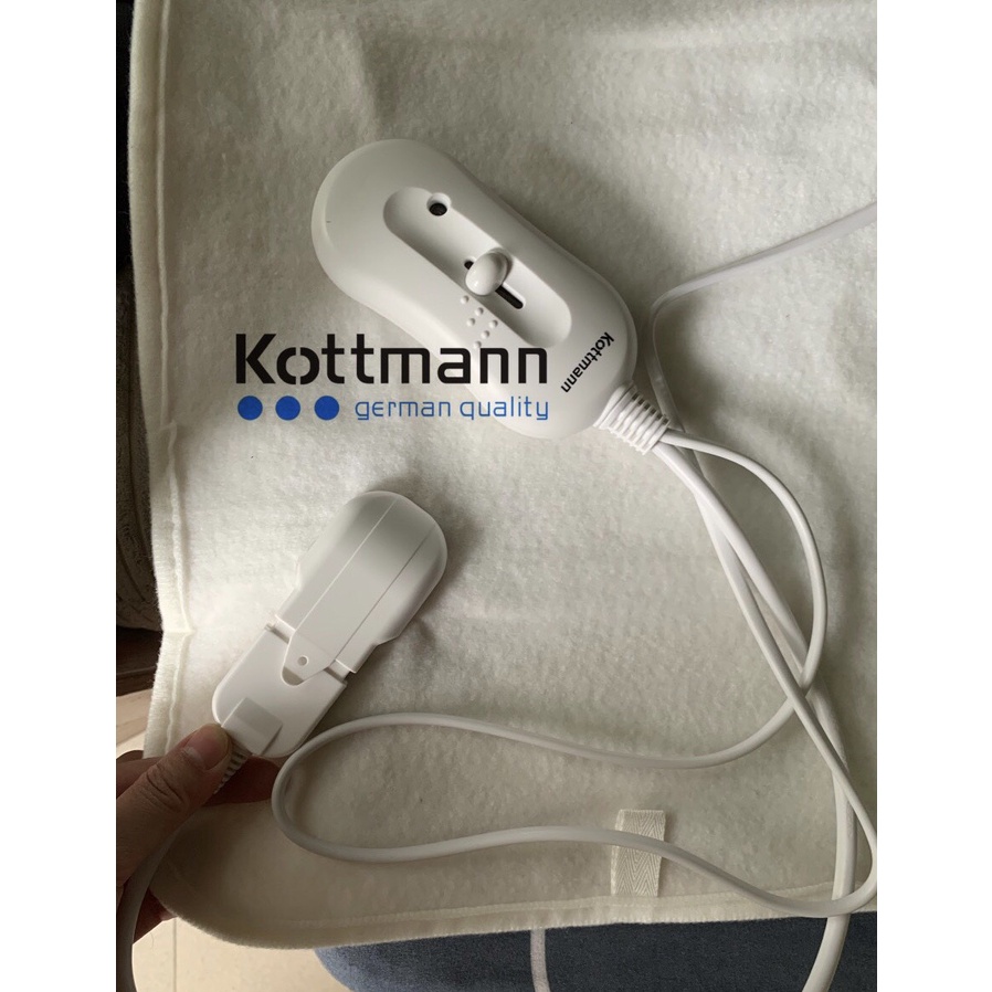 Đệm sưởi điện cao cấp Kottmann, Chăn sưởi điện thương hiệu Đức 3 mức nhiệt công suất 130W - chính hãng bảo hành 12 tháng