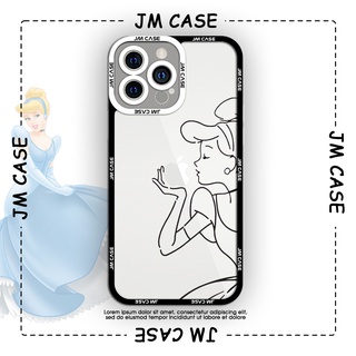 Ốp lưng iphone samsung xiaomi oppo cạnh vuông JM Case Cinderella Trong suốt