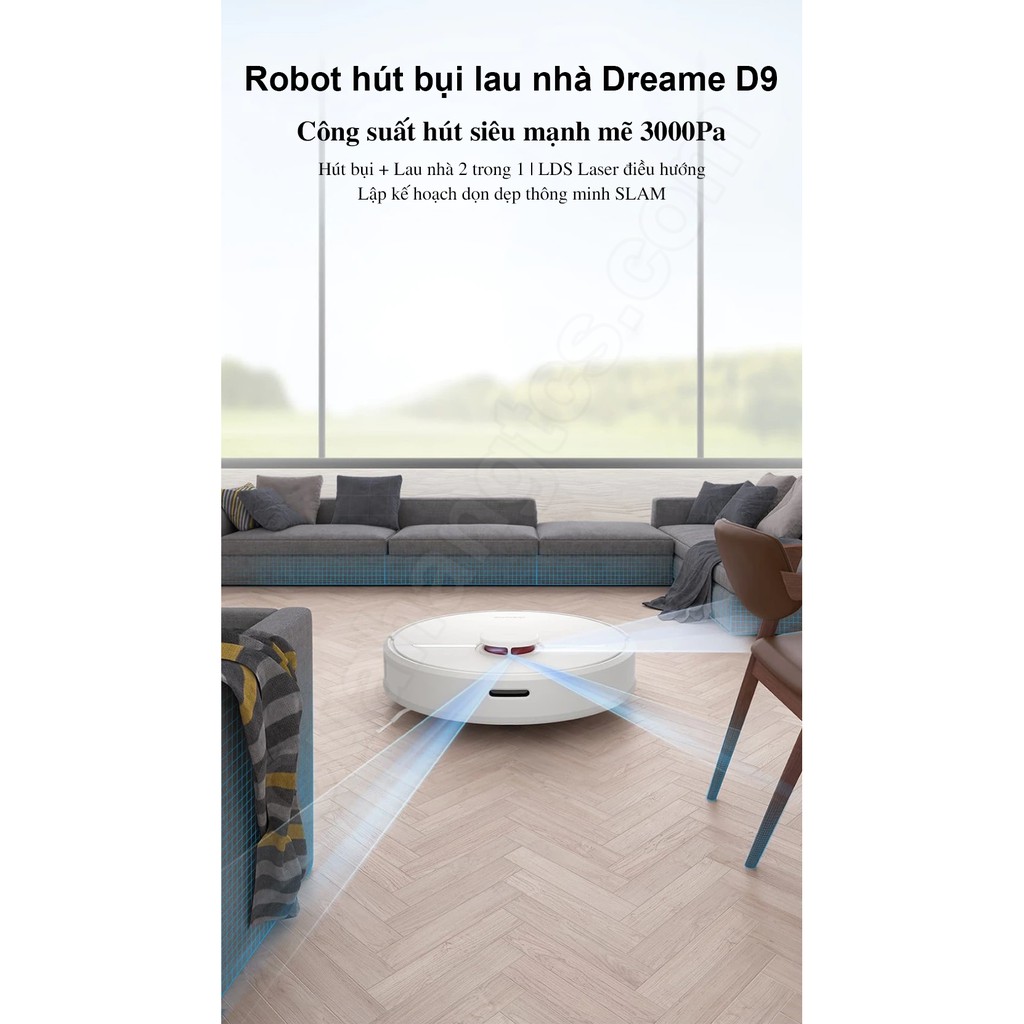 Robot Xiaomi Dreame D9 Quốc Tế Máy hút bụi lau nhà thông minh chính hãng