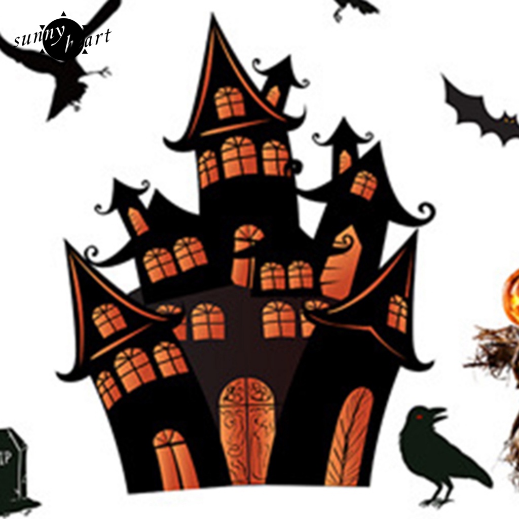 Đề Can Dán Tường Trang Trí Halloween Không Keo