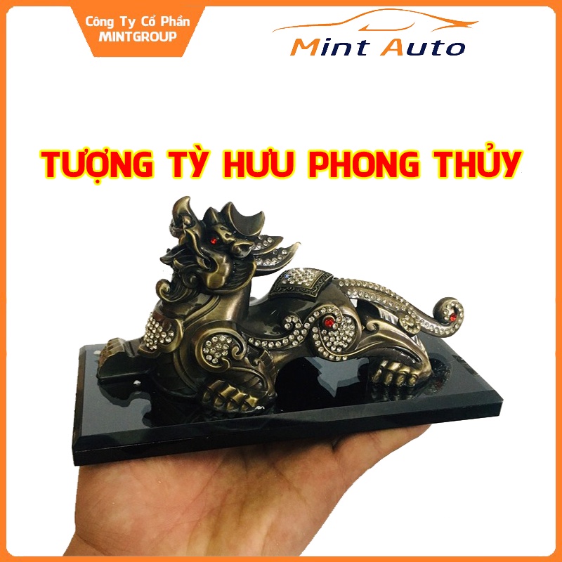 Nước hoa ô tô, thơm xe ô tô, nước hoa xe hơi tượng tỳ hưu phong thủy có nước hoa để ô tô bằng hợp kim