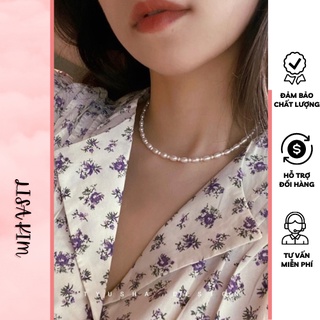 Vòng cổ phối kiểu hạt gạo size 6 li
