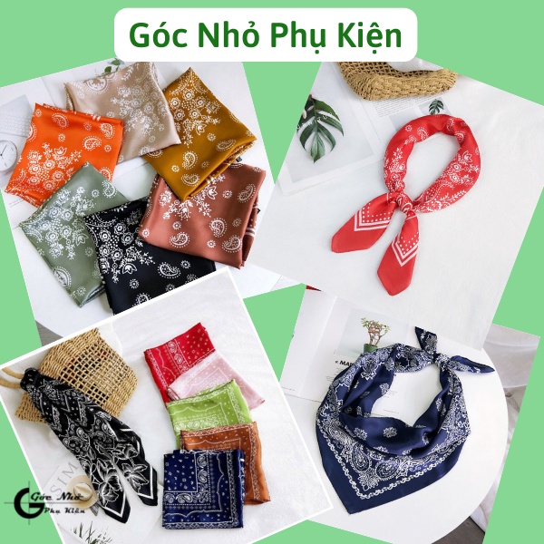 Khăn bandana lụa cao cấp - khăn turban đa năng loại 1 70*70cm
