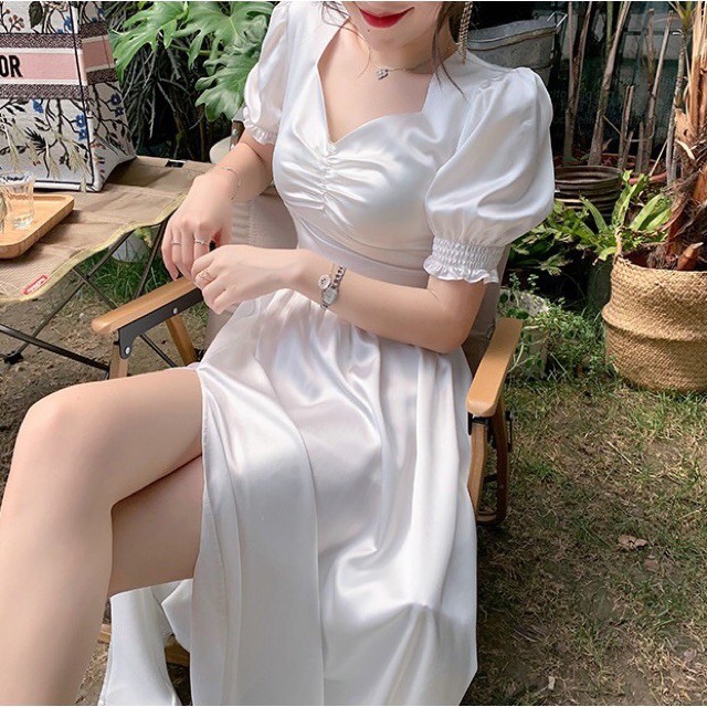 Đầm Dự Tiệc Đầm Thiết Kế Sang Trọng Chất Lụa Satin Hanaki HNK0942 | BigBuy360 - bigbuy360.vn