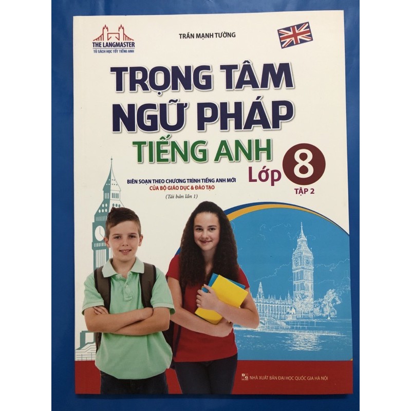 Sách - Trọng tâm ngữ pháp tiếng anh lớp 8 (Combo 2 tập)