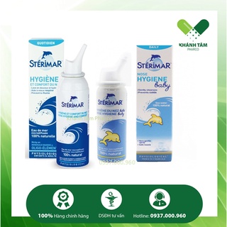 ! Sterimar Nose Hygiene - Dung dịch xịt mũi hằng ngày đẳng trương [sterima, xịt mũi cá heo, nước rửa mũi)