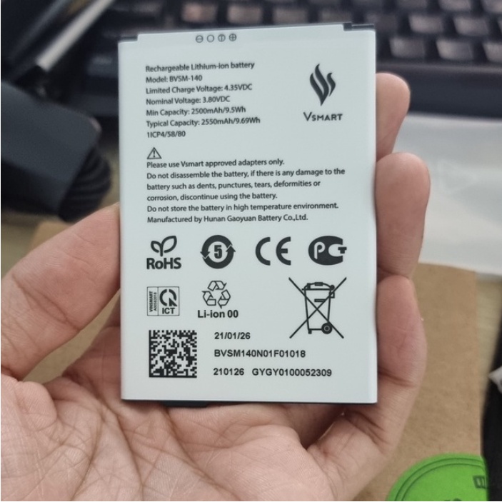 Pin Vsmart Zin Các Model : Star 5, Star 3, Live, Joy4, Joy1, Joy1+, Bee, Active 1, Star ,... HÀNG CHÍNH HÃNG