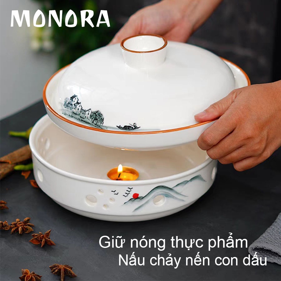 Nến Thơm Thiên Nhiên Tealight Mini Hương Bơ tự nhiên MONORA T21, nung sáp con dấu