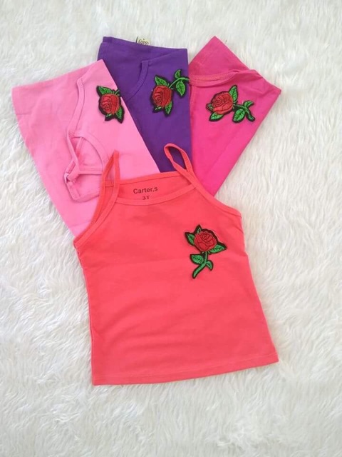 Áo bé gái 2 dây cotton 4 chiều