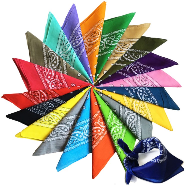 Khăn bandana tặng khuyên tròn cá tính BDN01 (theo lựa chọn) (54x54cm)