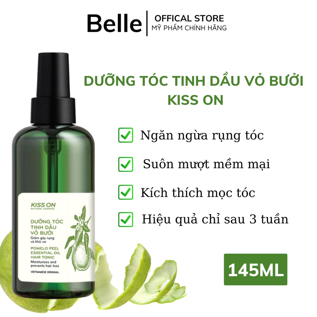 Xịt mọc tóc tinh dầu vỏ bưởi KISS ON , Ngăn ngừa rụng tóc, kích thích mọc tóc, cung cấp dưỡng chất , tóc chắc khỏe 145ML