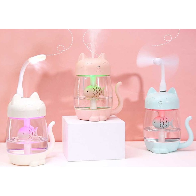 Máy Khuếch Tán Tinh Dầu Kitty Humidifier 3 trong 1 - Hàng Nhập Khẩu M2T