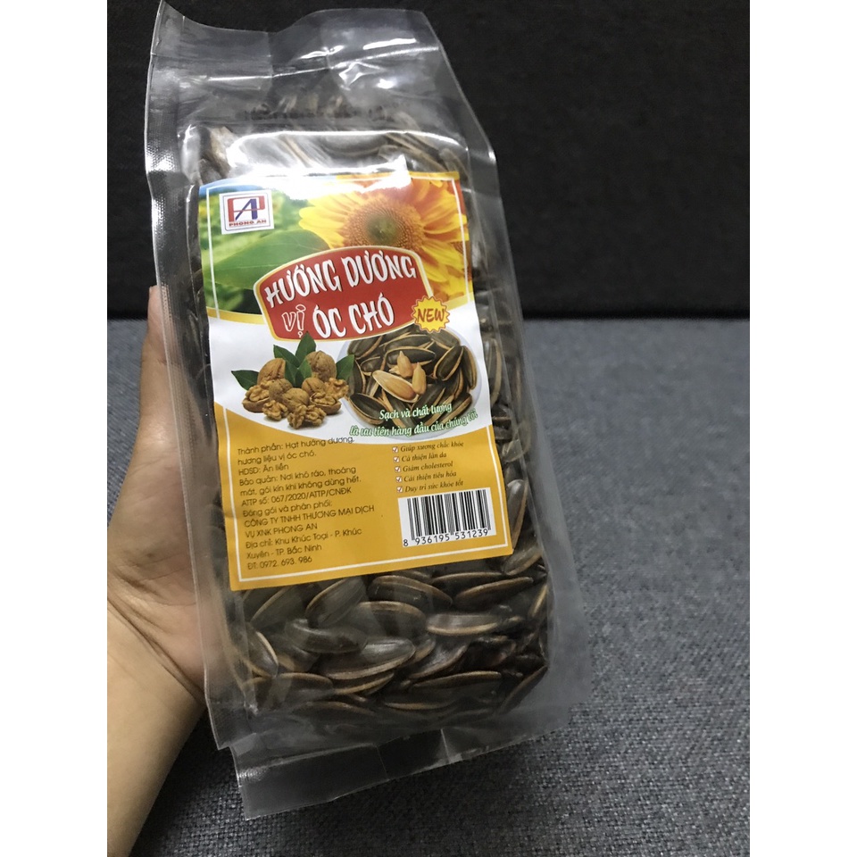 Hạt hướng dương tẩm vị óc chó - 500gr