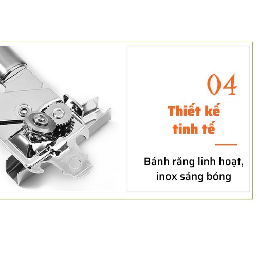Dụng cụ mở nắp bia cắt nắp lon bia đồ khui hộp thông dụng đa năng chất liệu Inox tay cầm chống trượt cao cấp
