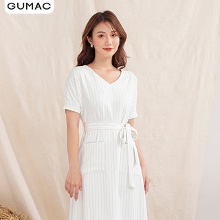Đầm sọc tay dơi DA1015 GUMAC
